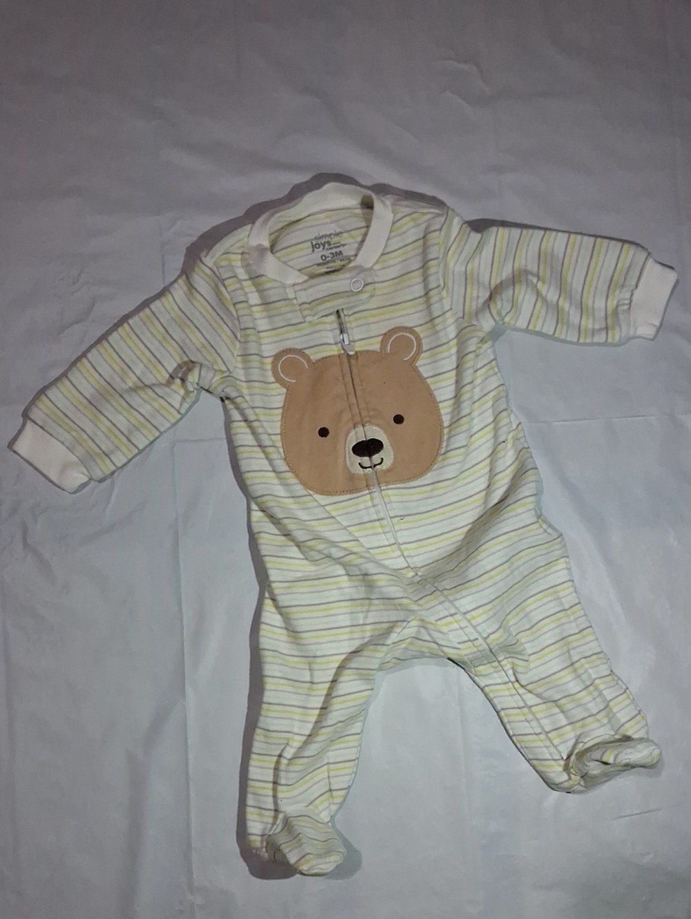 ✨ Carter's Just One You Yellow Striped Bear Footed Sleep & Play ✨